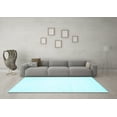 thumbnail image 3 of Ahgly Company Indoor Square Solid Light Blue Modern Area Rugs, 4' Square, 3 of 4