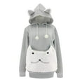 thumbnail image 4 of Sudaderas con capucha para mascotas Sudadera con bolsa grande de dibujos animados Suéter de manga larga Portador de gatos XXL Yuyangstore Sudadera con capucha de gato, 4 of 8