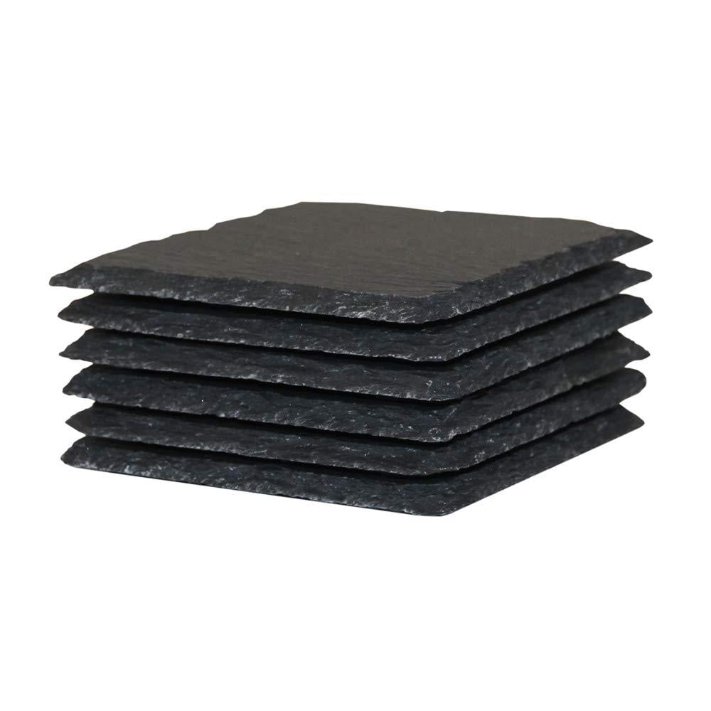 Natural Stone Slate Coasters Set Of 4 With Full Cork Back 