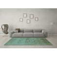 thumbnail image 3 of Ahgly Company Indoor Square Oriental Light Blue Industrial Area Rugs, 7' Square, 3 of 4