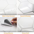 thumbnail image 4 of Walplus Peel and Stick Backsplash Classic Hexa Premium White 3D Tile Decals 8 Sheets 11" x 8", 4 of 7