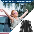 thumbnail image 3 of Unique Bargains Door Pillar Window Trim for Honda Pilot 2015-2022 / Car Front Rear Left Right Side Outer Post Pillar Trim Cover / Anti Scratch Stickers / 8 Pcs Black Carbon Fiber, 3 of 7