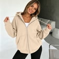 thumbnail image 5 of Zip Hoodies for Women Casual Long Sleeve Drawstring Sweatshirt 2026 Fall Fashion Oversized Outfits Clothes, 5 of 6