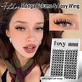 thumbnail image 3 of Eye Lash Clusters Kit Fairy Eyelash Clusters Spiky Lash Extension Kit Left & Right Wispy Cluster Eyelash Extensions DIY Fox Eye Individual Lashes with Clear Bond and Seal Tweezers, 3 of 7