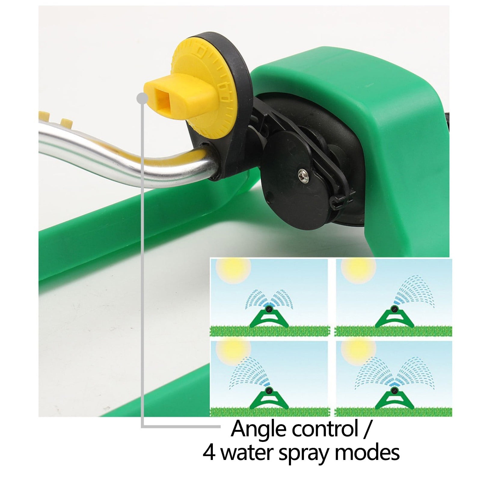 Lawn Sprinkler, Sprinklers for Yard,Water Sprinkler for Lawn,HH Together Oscillating Sprinkler with Hole Brass Nozzles, Water Sprinkler for Lawn & Garden Covers, with Adjustable Spray Easy Adjust