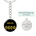 thumbnail image 2 of Shih Tzu Mama Circle Keychain Stainless Steel or 18k Gold Dog Mom Pendant, 2 of 12
