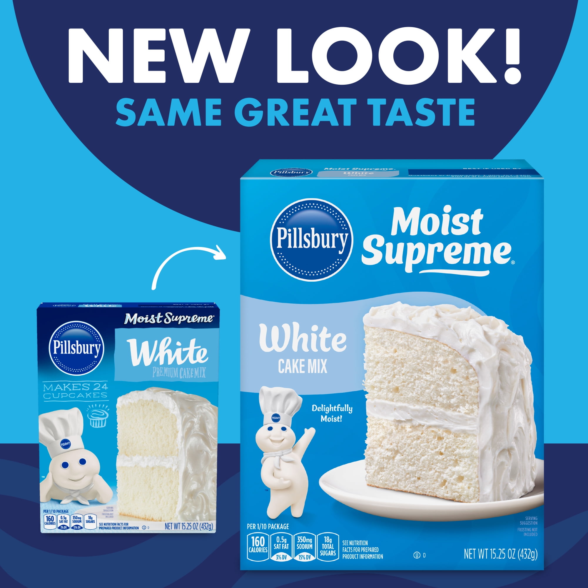 Pillsbury Moist Supreme White Cake Mix, 15.25 oz Box