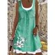 thumbnail image 1 of Women's A-Line Dress Sleeveless Spring Summer Casual Patchwork Print Knee Length Dress Fashion 3D Printing Denim Print DressS Gao Jinjia LED, 1 of 2