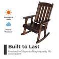 thumbnail image 6 of Innovaze Wooden Patio Rocking Chair with Comfortable Backrest Inclination, High Backrest and Deep Contoured Seat, for Outdoor or Indoor, Deep Brown, 6 of 6