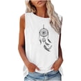 thumbnail image 1 of Womens Sleeveless Top V-Neck Pullover Printing Vest, 1 of 1