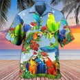 thumbnail image 4 of Hawaiian Shirt Summer Short Sleeve 3D Parrot Floral Print Men Women, 4 of 10