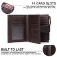 thumbnail image 4 of FALAN MULE Minimalist Wallet for Men Leather RFID Blocking Coin Purse Bifold Card Holder, 4 of 7
