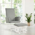 thumbnail image 5 of Barara King Recliner Chair, Reclining Chair,Lounge Chair,Baby Nursery Relax Rocker Rocking Chair Glider and Ottoman Cushion Set-Gray, 5 of 10