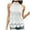 White, variant on Youmylove Summer Tops For Women Sleeveless Tops Lace Neck Blouse Solid Lace Crew Neck Tank Top Slim Versatile Outfits