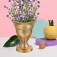 thumbnail image 5 of Golden Metal Flower Pot for Storage Trophy Cup Planter Vintage Style, 5 of 5