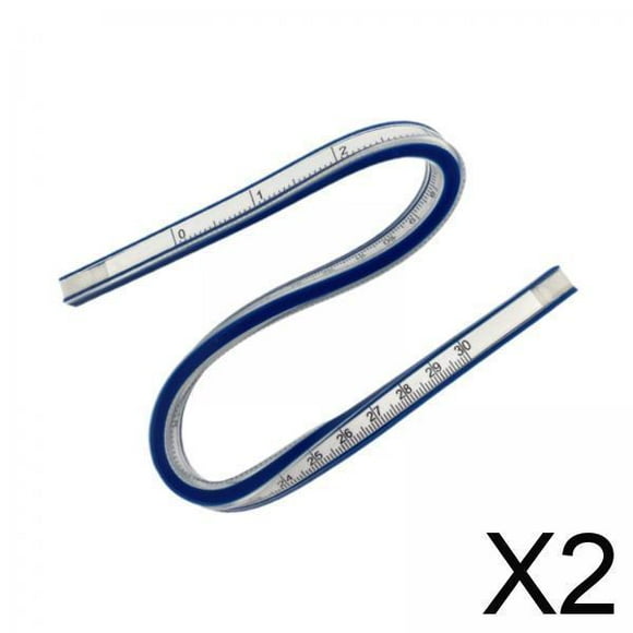 2 Reglas Curvas Flexibles Para Gráficos De Pintura A Medida, 30 Cm