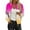 Hot Pink-01, variant on Women's Casual Bomber Jacket - Zip Up with Pockets Spring Fall Outerwear, Gradient Color Design
