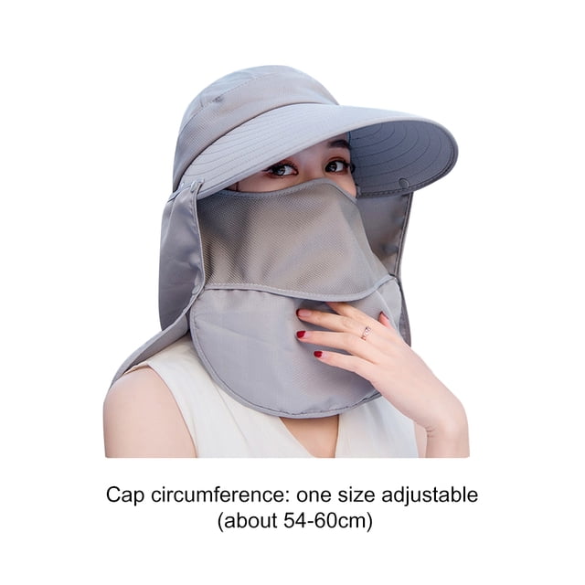 Sombrero Para El Sol Sombrero de ala ancha con protección solar de verano Anti UV Beach Neck Face Mask Cap para mujer Sywqhk Para Estrenar
