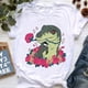 thumbnail image 5 of Camiseta con estampado de dinosaurio de acuarela para mujer, camiseta de verano para mujer, camiseta blanca de manga corta de Jurassic Park, camiseta Vaporwave para mujer, 5 of 5