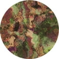thumbnail image 1 of Ahgly Tapis Rond Lavable en Machine Intérieur Transitionnel Rouge Brun, 3 Pieds Rond, 1 of 7