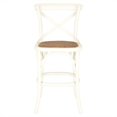 thumbnail image 2 of Home Square Oak Wood 24" Counterstool in Ivory - Set of 3, 2 of 2