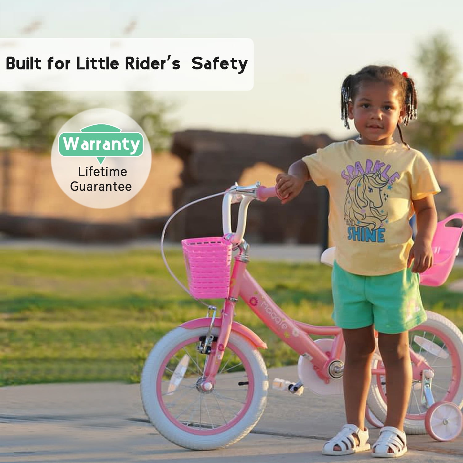 Glerc Maggie 16 Girls Bike, Ages 4-7, Pink - Walmart Business Supplies