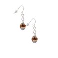 thumbnail image 3 of Delight Jewelry Goldtone Wide Black Dots on Translucent Brown Spinner Silver tone Infinity French Earrings, 3 of 4