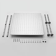 Cascada Ceiling Mount Rainfall LED Shower Head, (include Shower Arm) (20, Brushed Nickel)