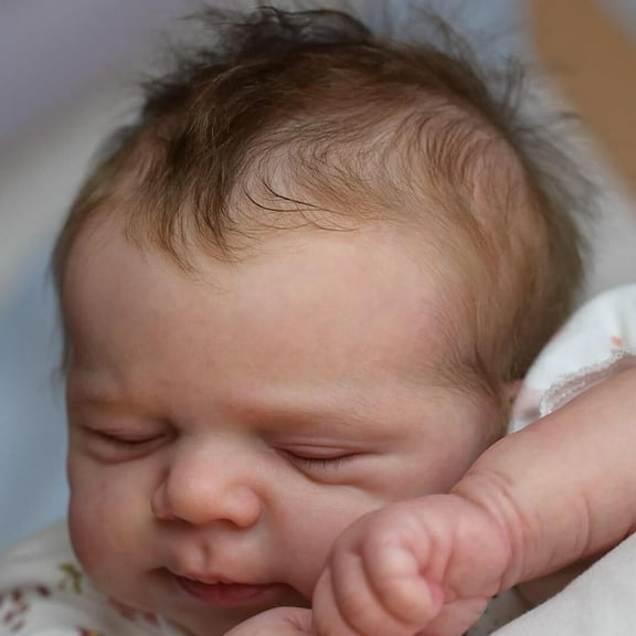 Realistic Reborn Baby Dolls Girls with Hair, Lifelike 18 Inch 45 CM Full Body Soft Vinyl Newborn Sleeping Toddler Girl Anatomically Correct Baby Dolls That Look Real Life Size Toys for Kids