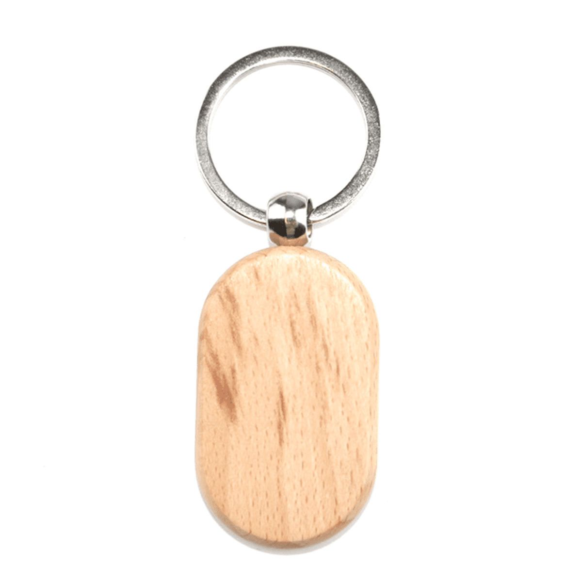50 Pieces Blank Wooden Key Tag Key Engraving Blanks Unfinished Wood Keychain Key Ring Key Tags for DIY Crafts Style 16