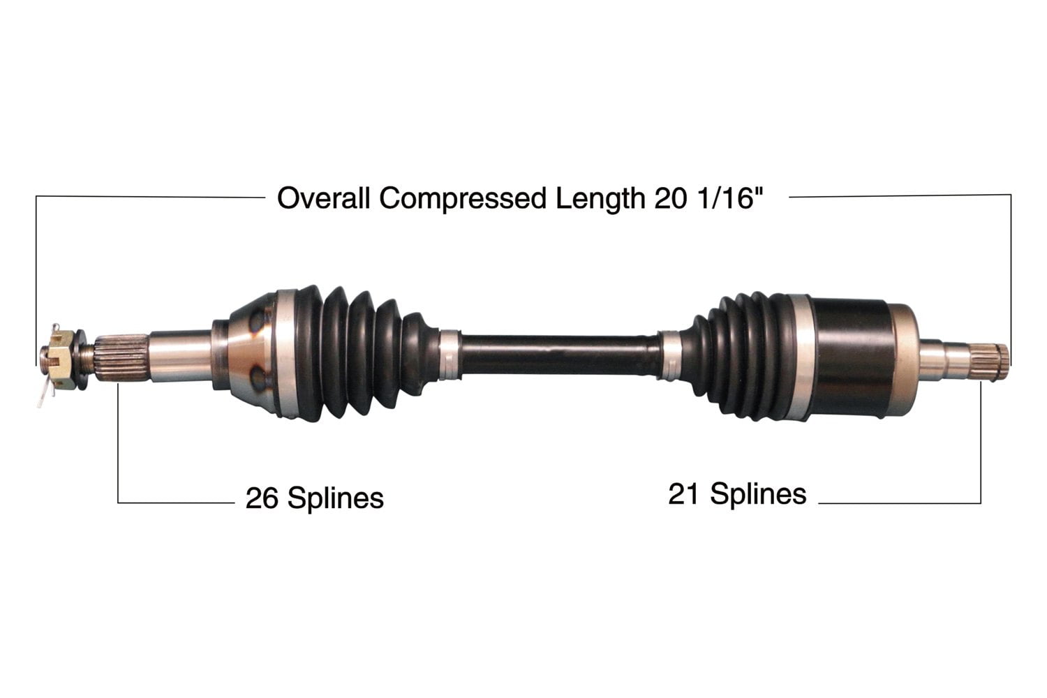 TrakMotive CAN-6009HD - Front Left Heavy Duty CV Axle