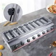 thumbnail image 6 of 8-Burner Portable Gas Grill Griddle Liquid Propane Grill Stainless Steel Outdoor Cooking BBQ Grills Patio Garden Barbecue Grill Gas Independently Controlled, 6 of 9