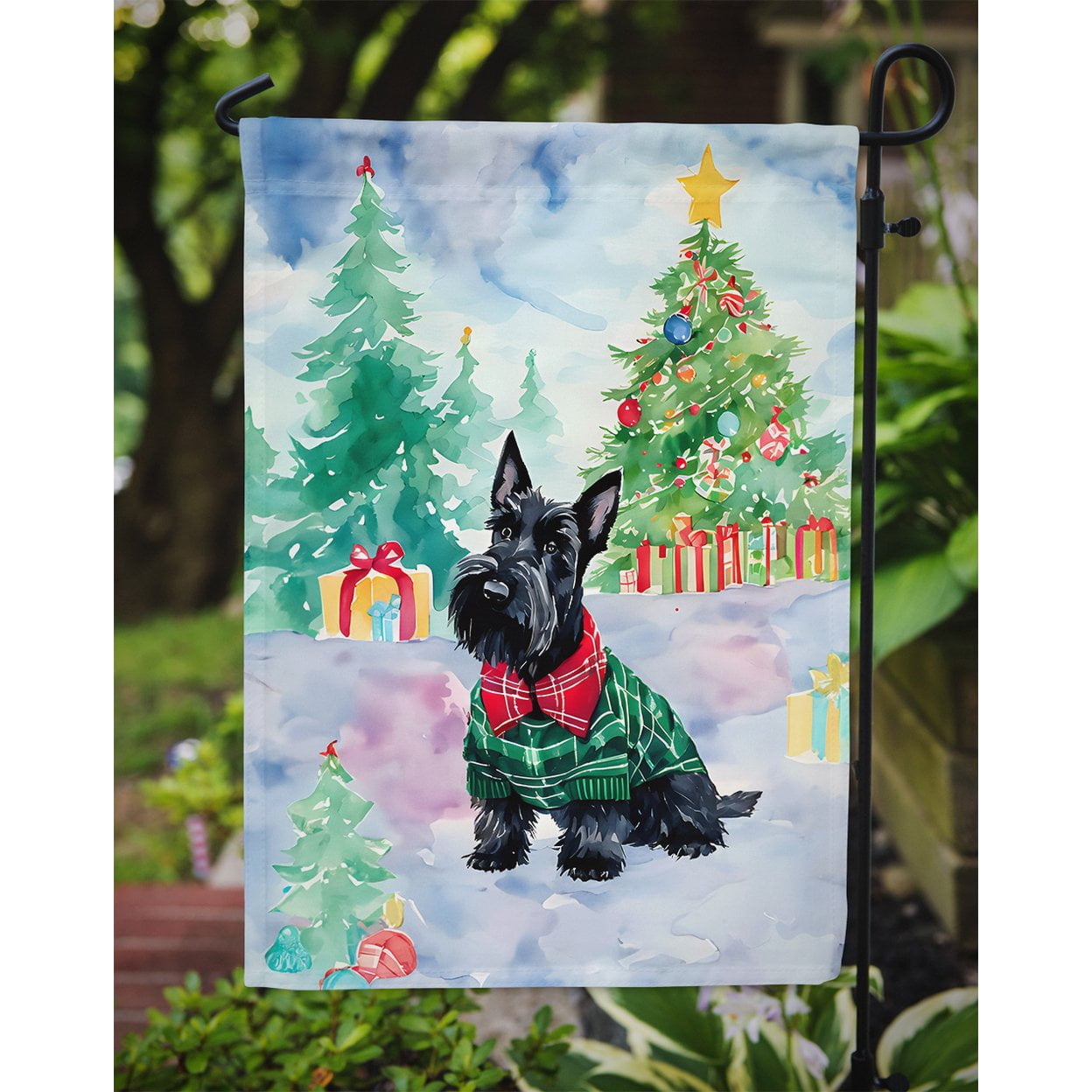 Scottish Terrier Christmas Garden Flag 11.25 in x 15.5 in
