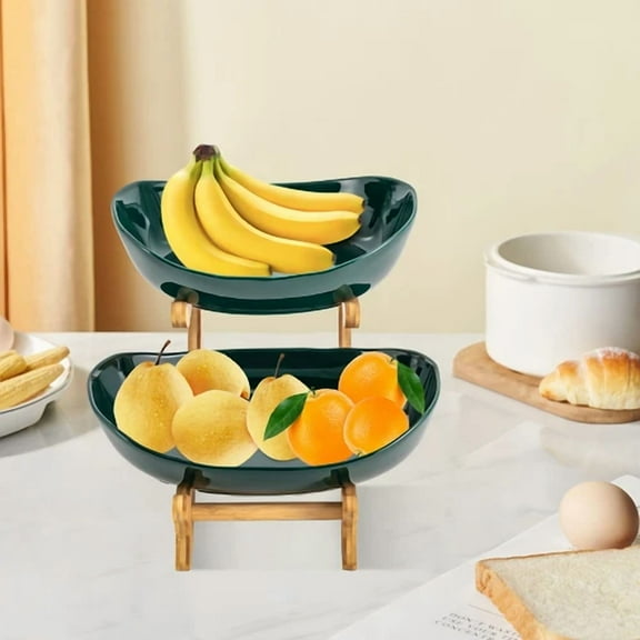 2 Tier Fruit Basket Fruit Bowl For Kitchen Counter Fruit Basket For Kitchen