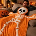 thumbnail image 6 of 50x60in Halloween Throw Blanket Soft Plush Cozy Warm Lightweight Decor for Couch Sofa Bed Home Accent Spooky Season Festival Nap Blanket, 6 of 8