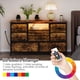 thumbnail image 4 of ChaoLink Cómoda para TV de 8 cajones con toma de corriente y luces LED para TV de 55", cómoda larga para dormitorio con 8 cajones profundos, mesa consola ancha para almacenamiento en armario, 4 of 5
