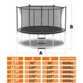 thumbnail image 2 of Seizeen 10FT Kids Trampoline with Enclosure, Outdoor Trampolines High Steel Support, Lawn Garden Yard Trampolines w/Ladder, 2 of 7