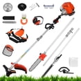 thumbnail image 2 of Floseru Gas Weed Eater, 5 in 1 Multifunctional Cordless Hedge Trimmer String Trimmer 52cc 2 Stroke 8500Rpm Brush Cutter Garden Tool, 2 of 11