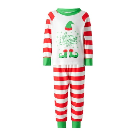 

FOCUSNORM Matching Family Christmas Pajamas Sets Letter Printed Sleepwear Outfit for Couples Children Baby Dog