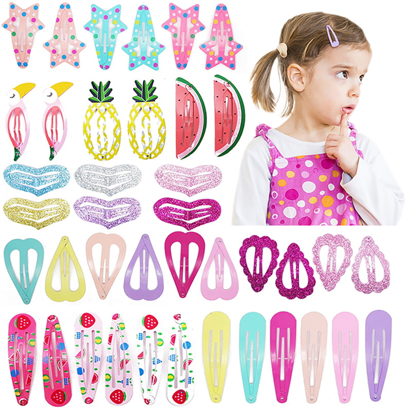 Aisuly 150 Pcs Metal Snap Hair Clips No Slip Snap Hair Barrettes for Toddler Girls Premium Cute Colorful Kids Fine Hair Clips Accessories for Little Girls Wo