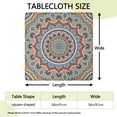 thumbnail image 2 of Tablecloth Sacred Symbolic Mandala Waterproof Squre Cover with Elastic Edges and Back for Meditation and Anxiety Relief, 2 of 6