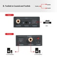 thumbnail image 4 of Digital 2-Way Audio Converter Optical SPDIF Toslink to Coaxial and Coaxial to Optical SPDIF Toslink Bi-Directional Swtich Digital Audio Converter Splitter Adapter, 4 of 7