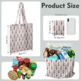 thumbnail image 3 of Earthy Bohemian Style Washable Fabric Shopping Tote - Foldable Grocery Bag for Everyday Use, 3 of 5