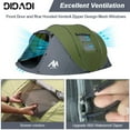 thumbnail image 2 of Didadi Pop Up Tent 6 Person Easy Pop Up Tents for Camping with Vestibule, Double Layer Waterproof Instant Setup Popup Tent Big Family Camping Tents, 2 of 7