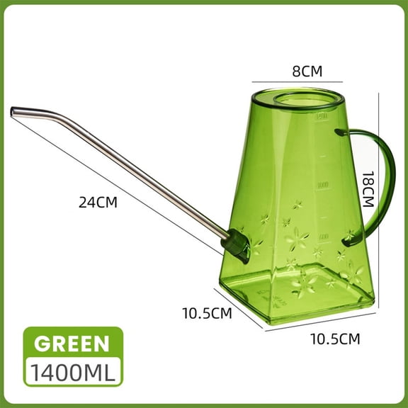 Guardwee Small Watering Can for Indoor Plants, Long Spout Plastic Plant Watering Can for House Flowers Bonsai, 1.4L/49oz