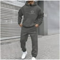 thumbnail image 2 of VBTAPA Sweat Suits for Men Tracksuits 2 Piece Sets Heart Beat Print Athletic Jogging Suits Trendy Casual Outfits Daily Sales Gray XXL, 2 of 6