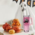 thumbnail image 6 of 40 oz Halloween Tumbler with Handle, Lid and Straw, Halloween Ghostface Cup Horror Spooky Gifts for Women Girls, Halloween Cups for Adults, Pink, 6 of 6