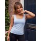 thumbnail image 4 of Camiseta sin mangas para mujer con estampado de lunares, cuello redondo, corte ajustado, ligera y transpirable, ideal para el verano., 4 of 9