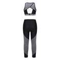 thumbnail image 4 of YONGHS Kids Girls Sport Tracksuits Sleeveless Letter Tank Tops + Legging Gymnastics Outfits Gray-Black 10, 4 of 7