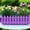 Purple, variant on Fence Design Flower Pot, Window Sill Planter for Indoor Outdoor, No Hole Hydroponic Vegetable Planter for Courtyard, Patio, Balcony, Garden Decor